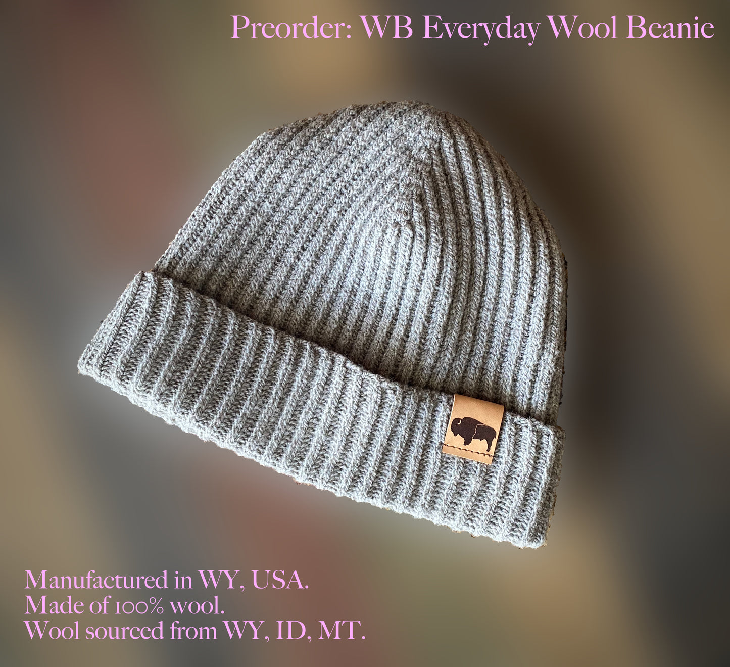 WB Everyday Wool Beanie – Wyoming Based